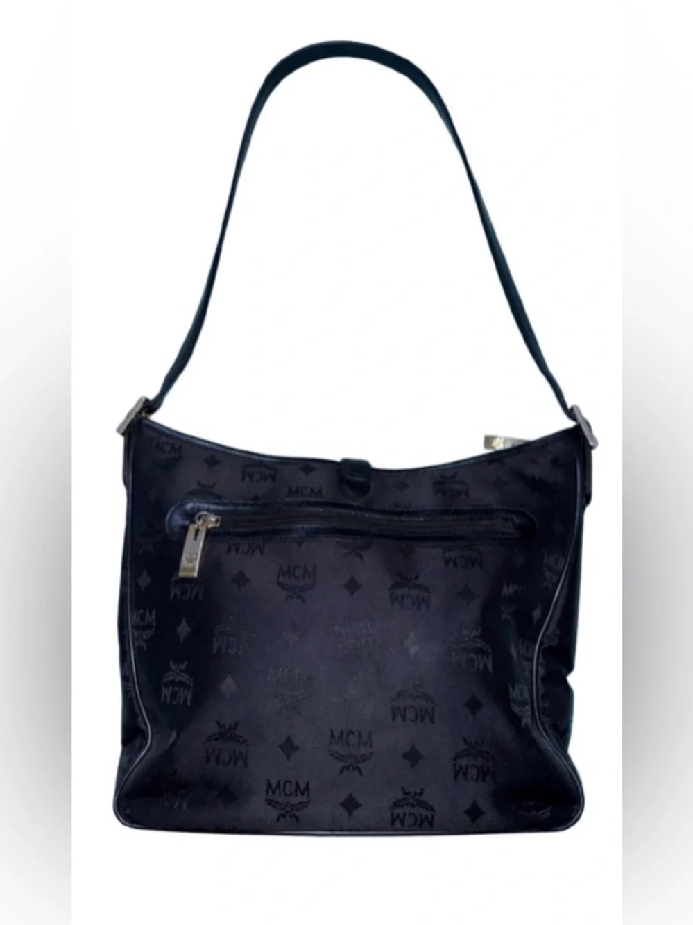MCM shoulder hobo in black monogram jacquard bag - Picture 4 of 11